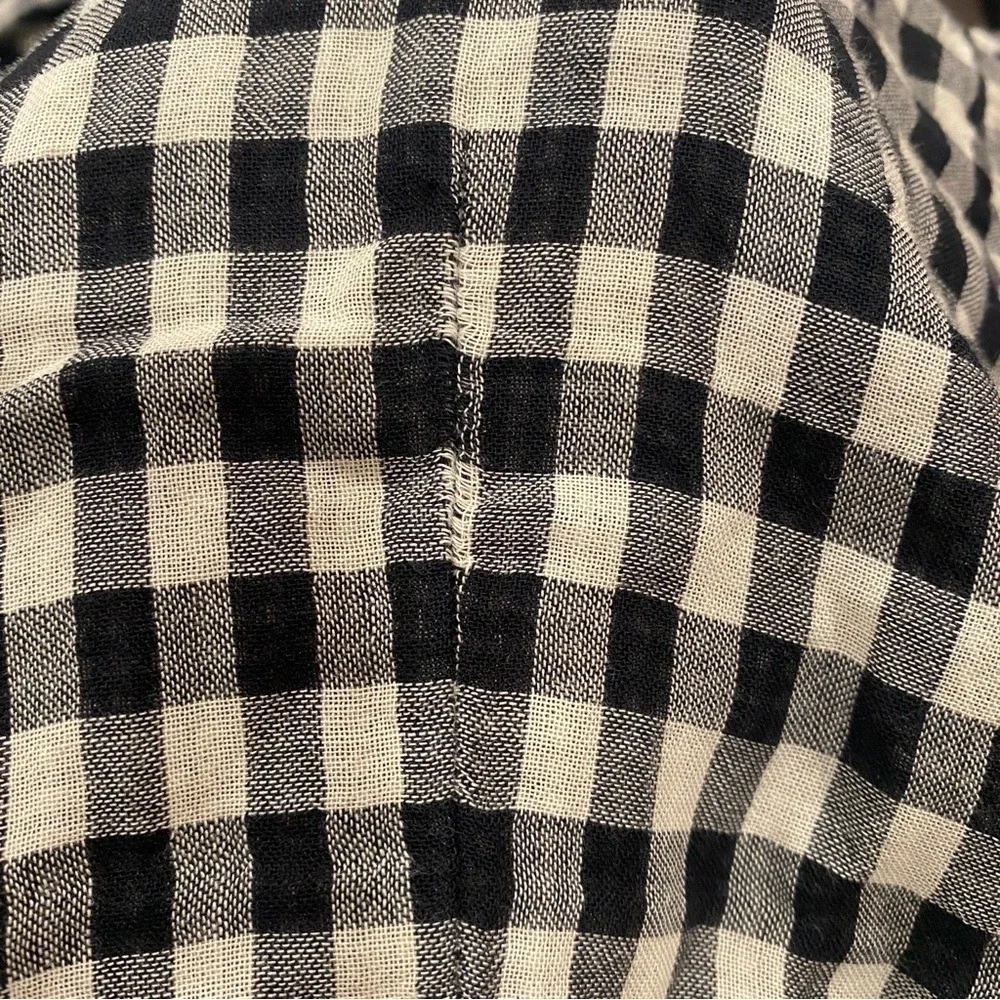 John Varvatos Black White Gingham‎ Check Button-Up Shirt XL